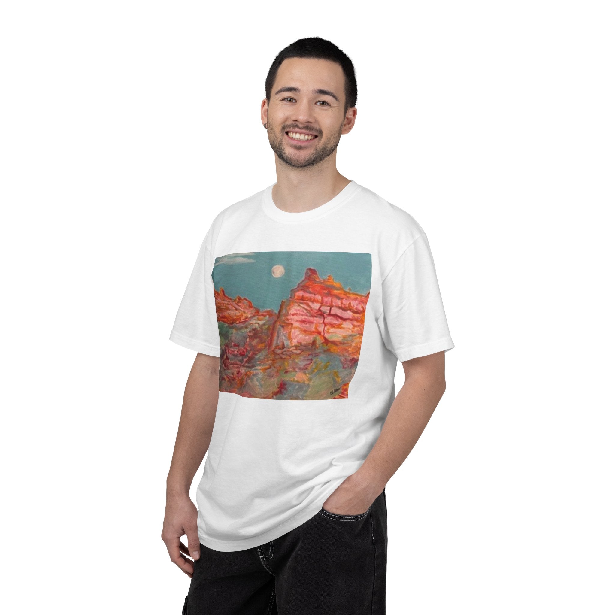 Desert Moonscape T-Shirt — Painted Red Rock Landscape Tee