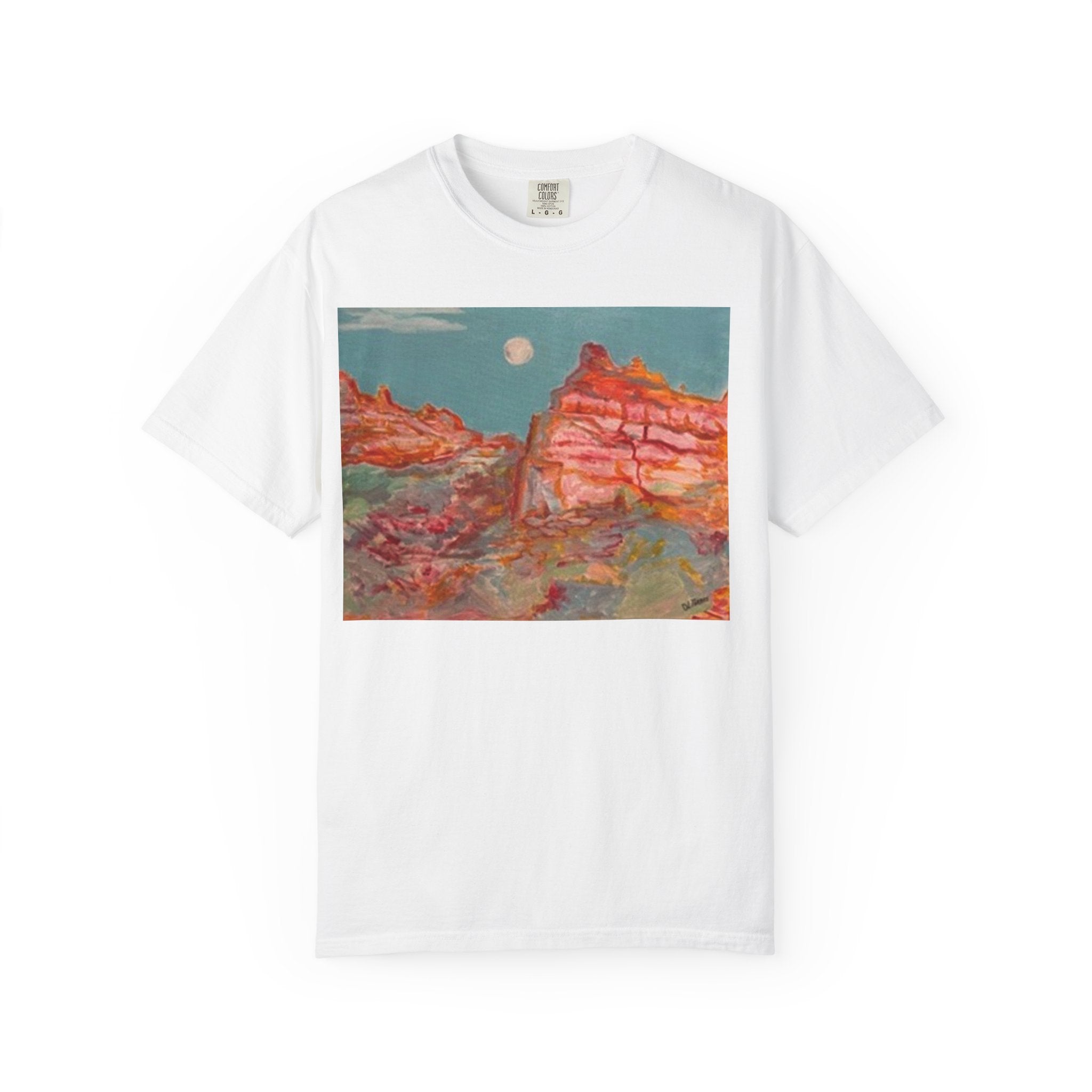 Desert Moonscape T-Shirt — Painted Red Rock Landscape Tee