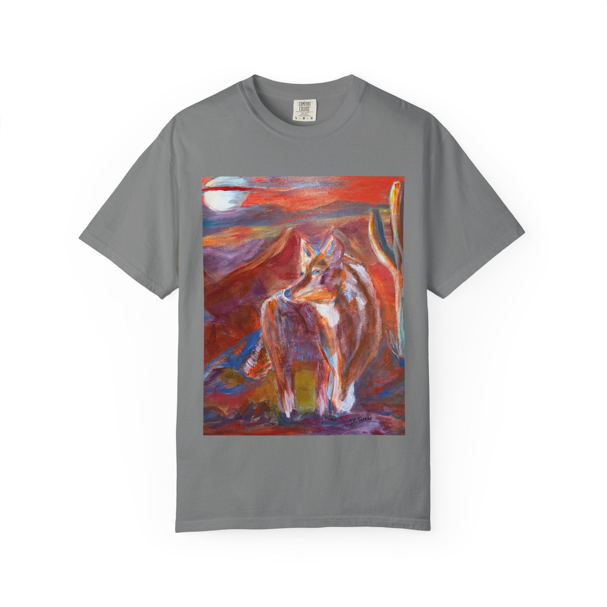 Artistic Coyote T-Shirt — Vibrant Expressionist Coyote Painting