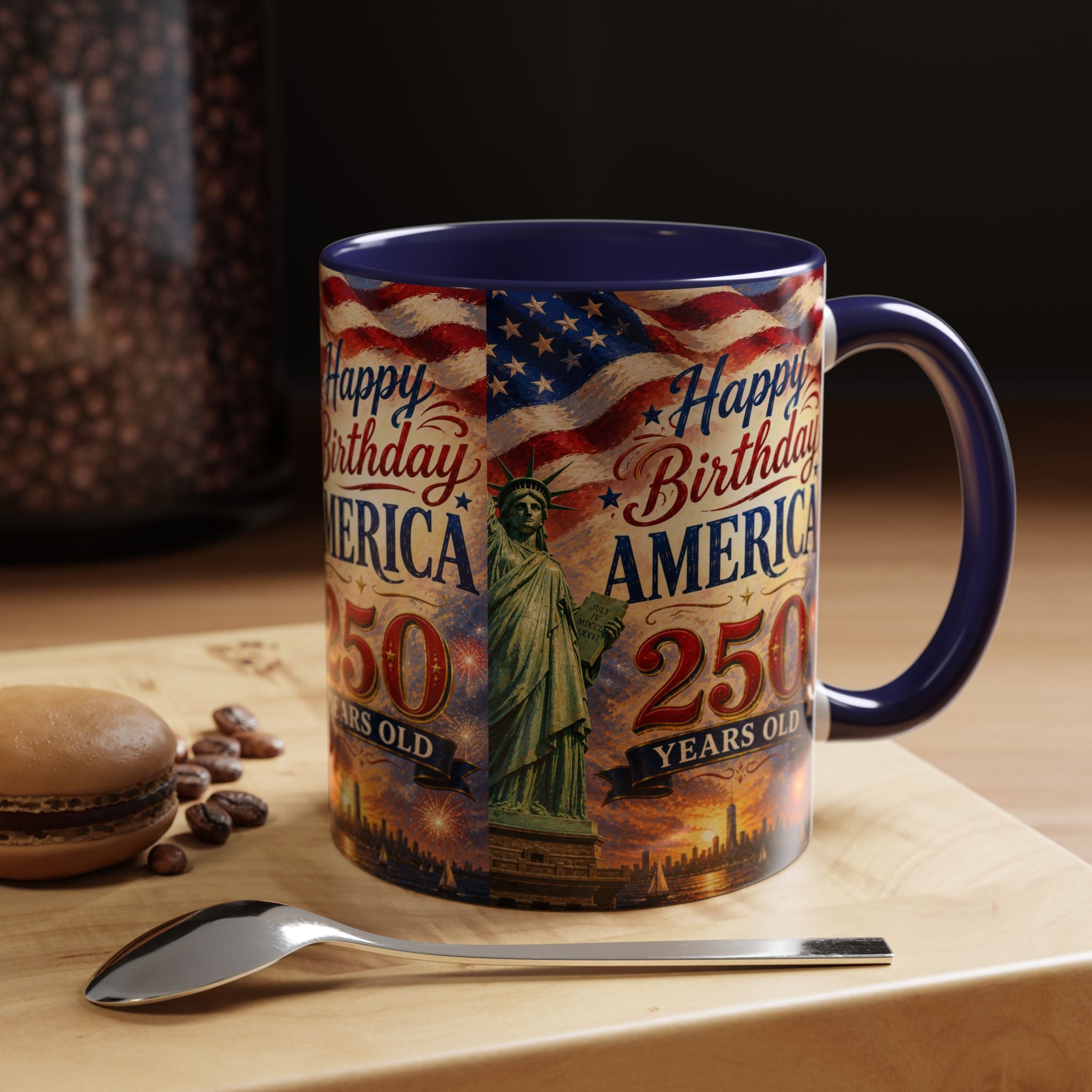 Happy Birthday America 250th Anniversary Coffee Mug