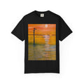 Sunset Seagull T-Shirt – Coastal Sunrise Beach Art Tee
