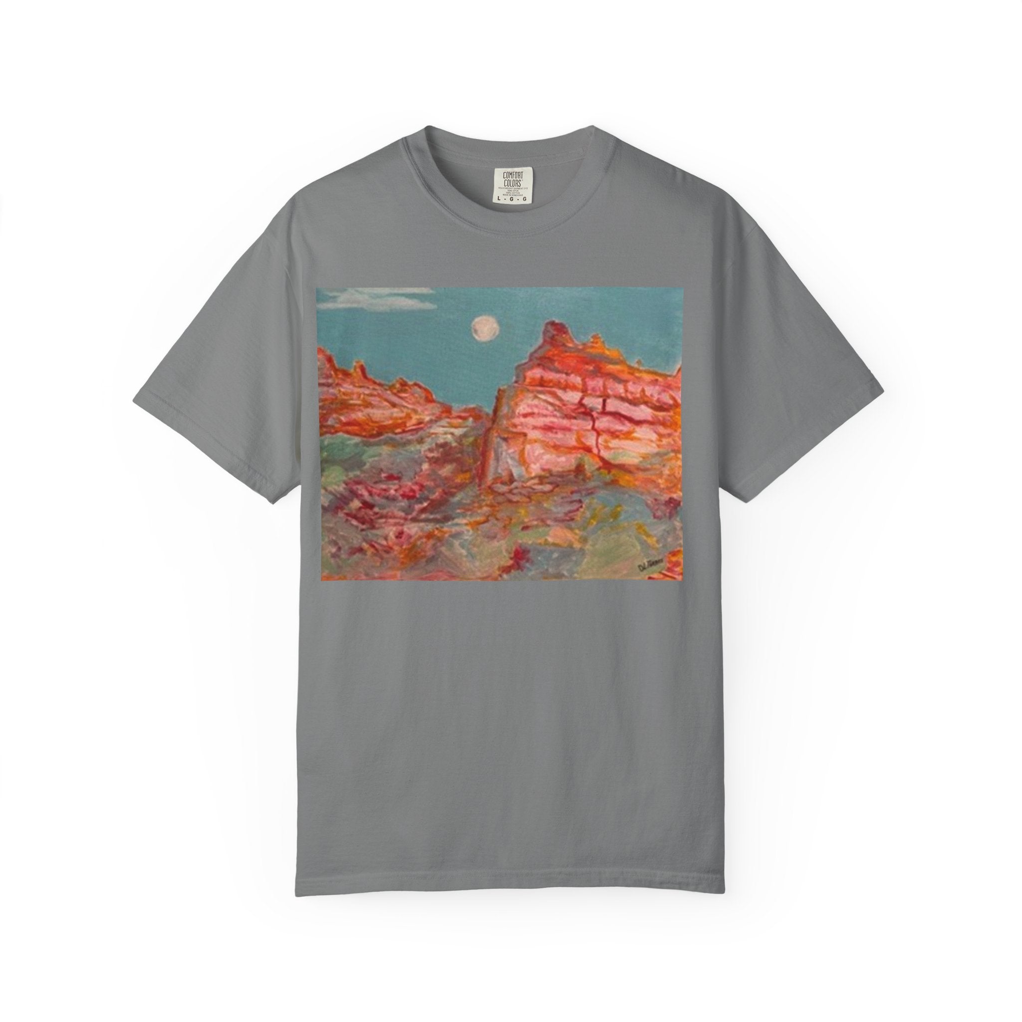 Desert Moonscape T-Shirt — Painted Red Rock Landscape Tee