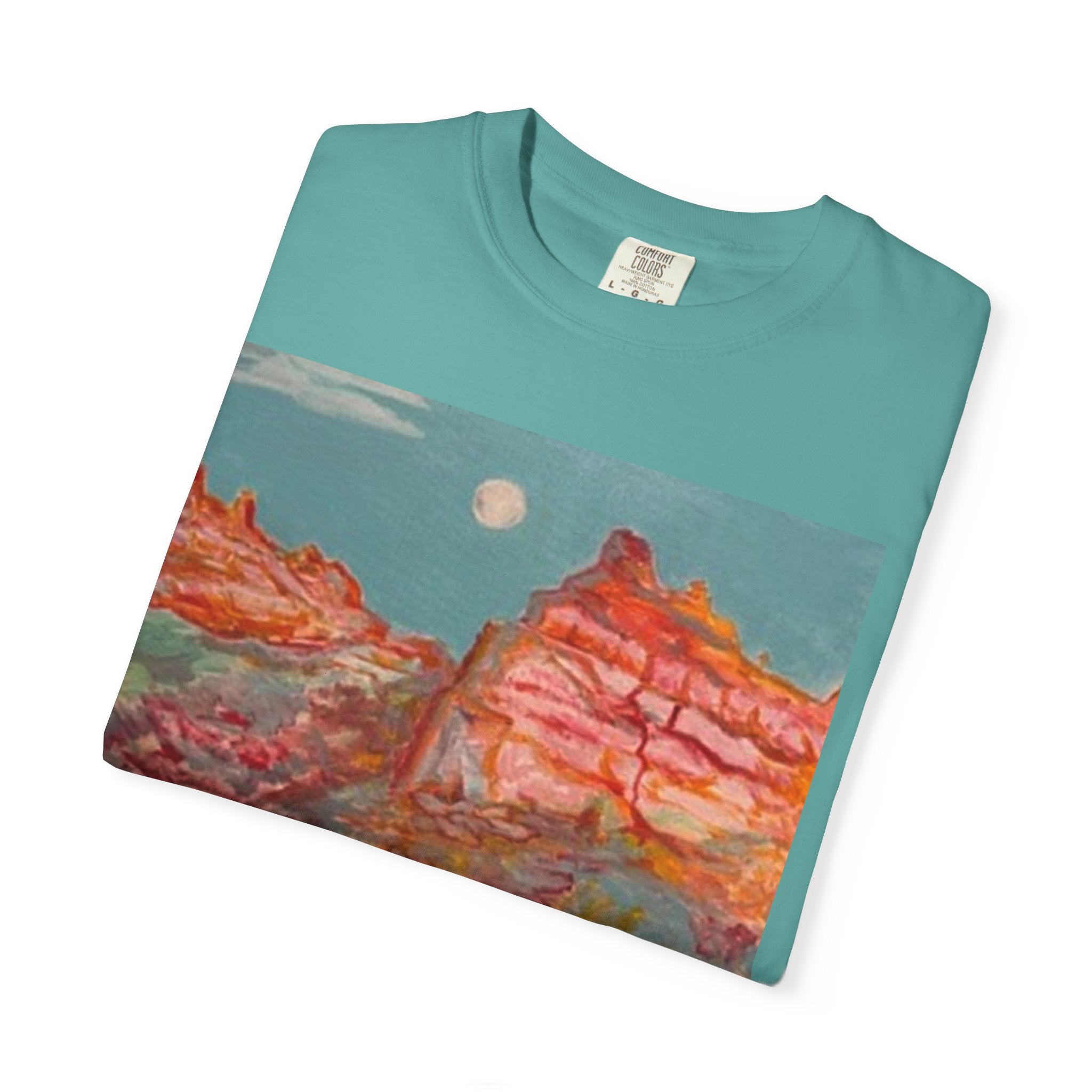 Desert Moonscape T-Shirt — Painted Red Rock Landscape Tee
