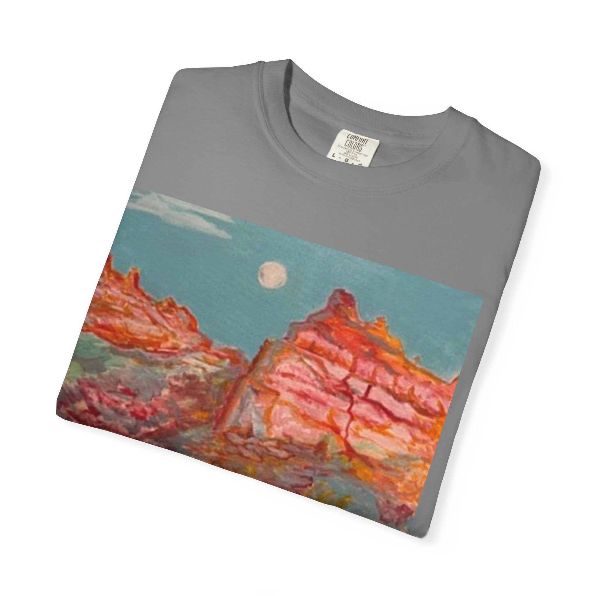 Desert Moonscape T-Shirt — Painted Red Rock Landscape Tee