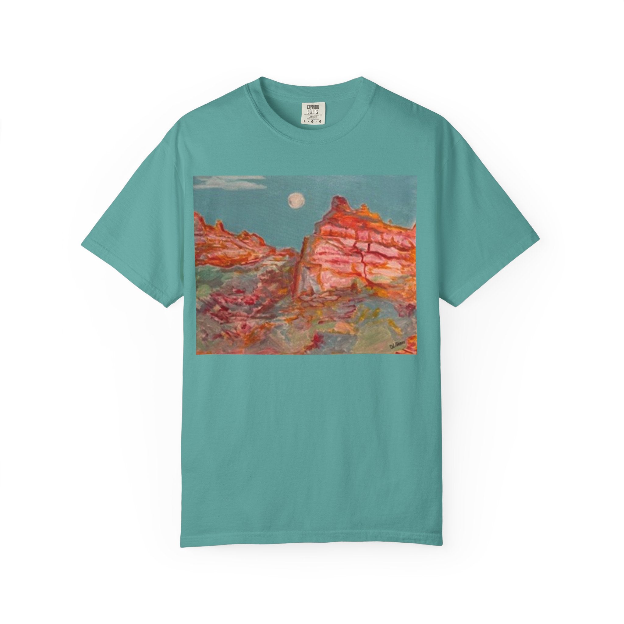 Desert Moonscape T-Shirt — Painted Red Rock Landscape Tee