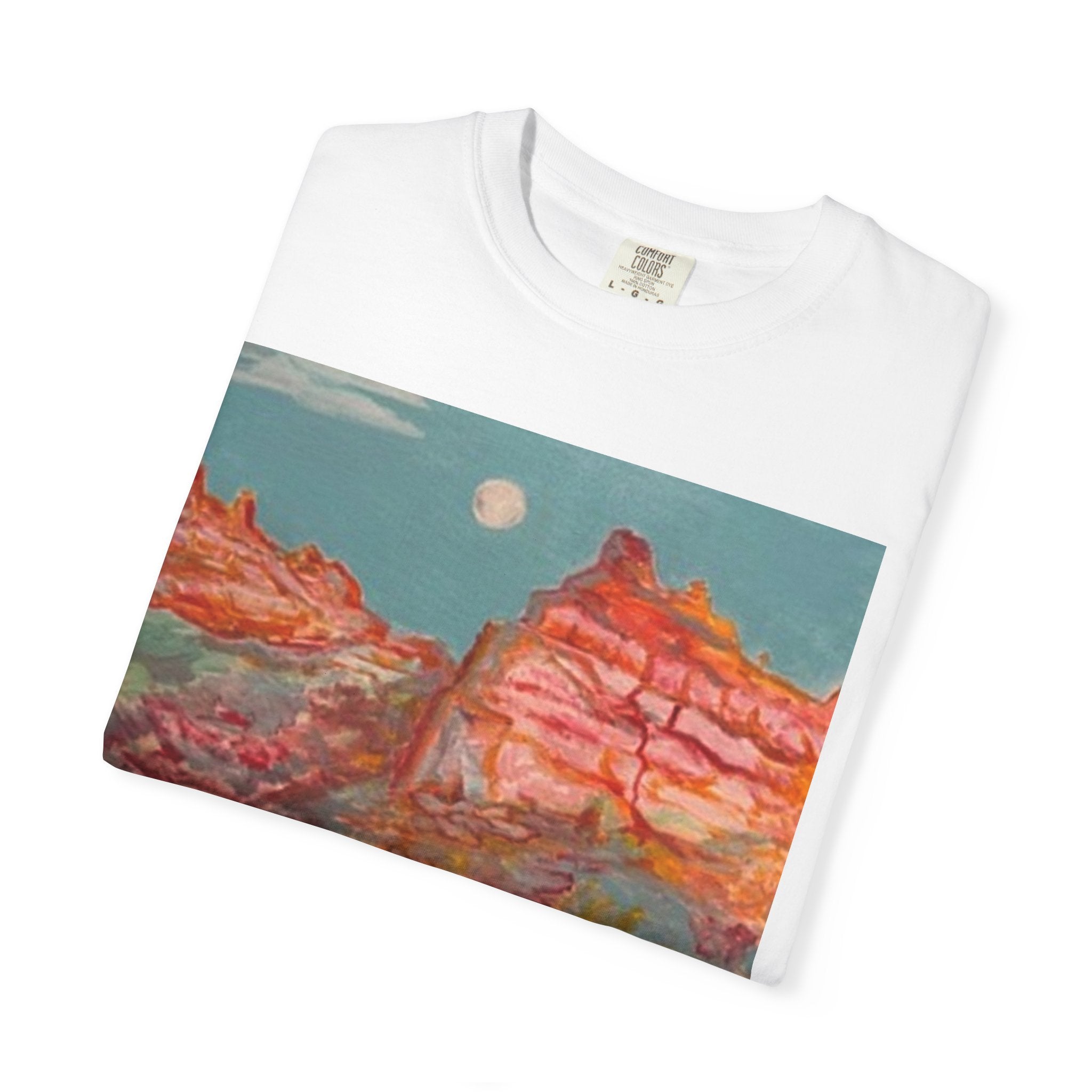 Desert Moonscape T-Shirt — Painted Red Rock Landscape Tee